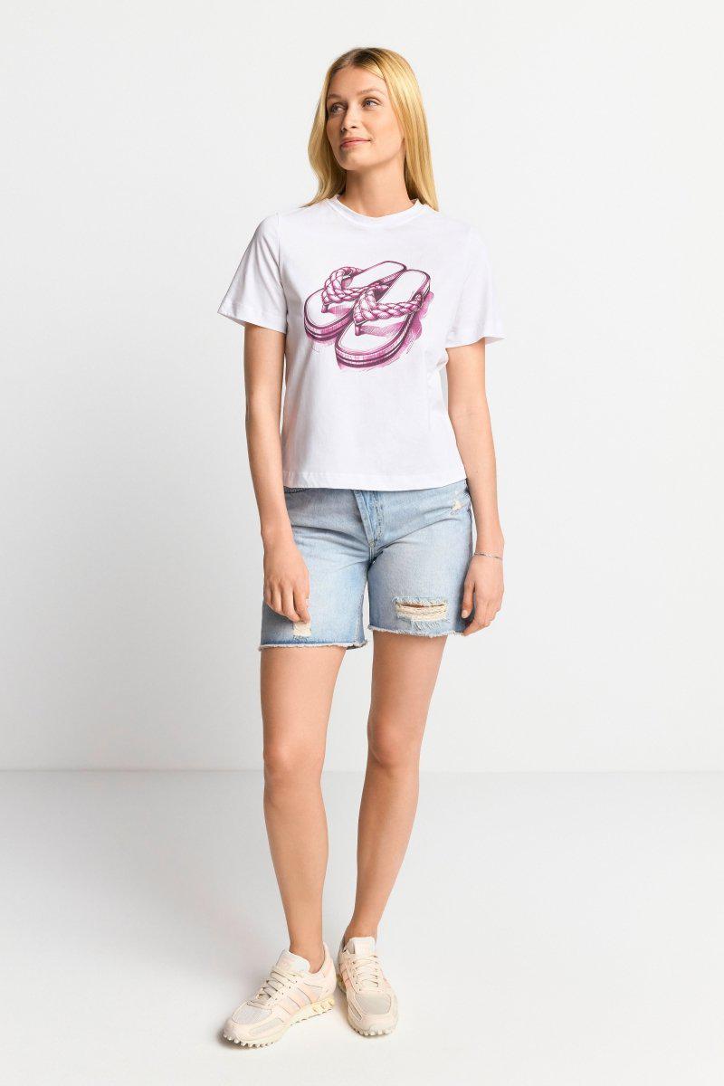 Eich & Royal T-Shirt mit strassverziertem Print Flash Sale