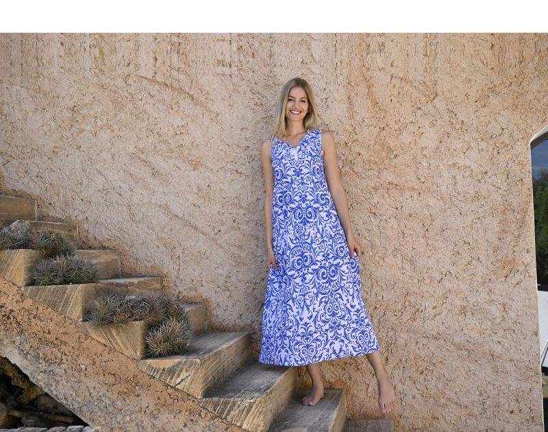 Ringella Maxikleid im Stufen-Look Kostenloser Versand international