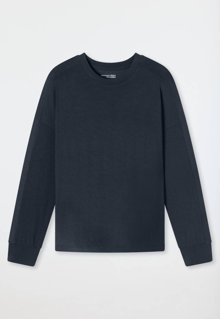Schiesser Shirt langarm nachtblau - Mix+Relax Wochenangebot