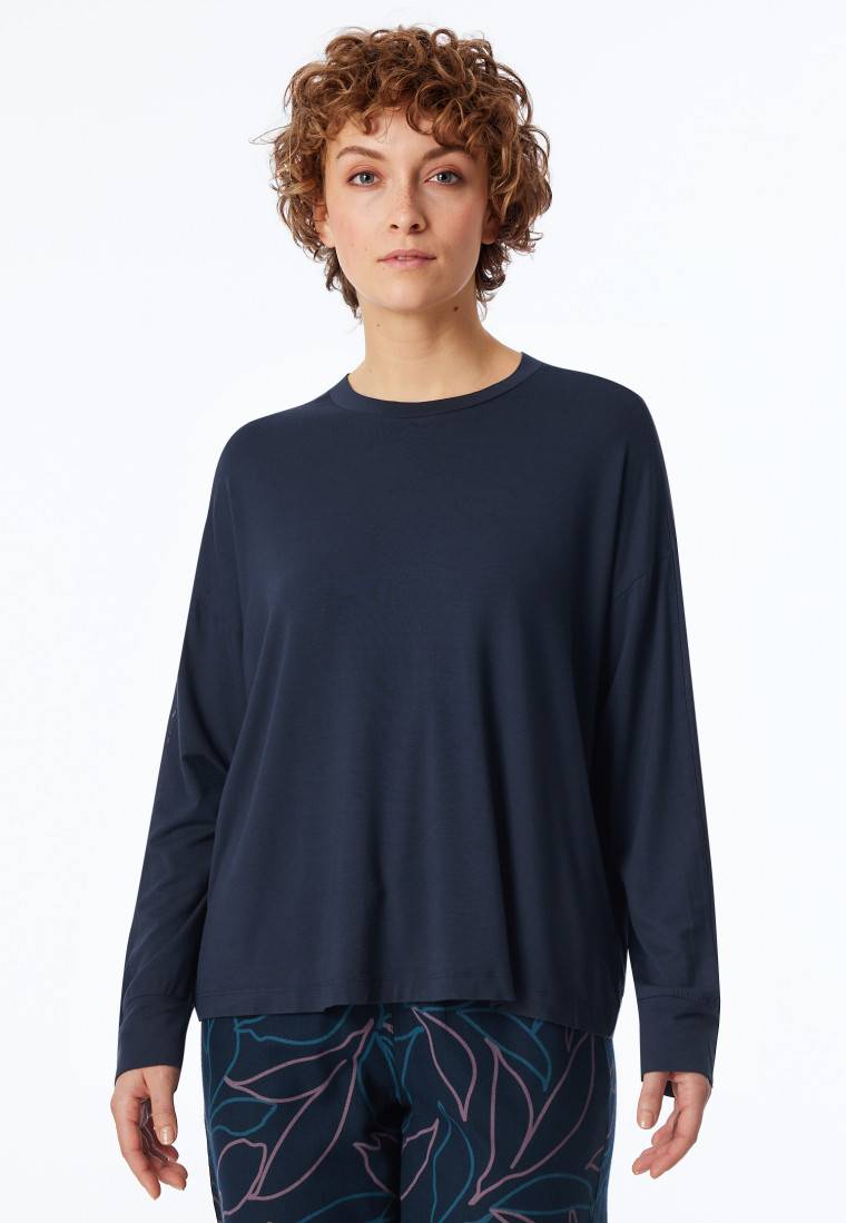 Schiesser Shirt langarm nachtblau - Mix+Relax Wochenangebot