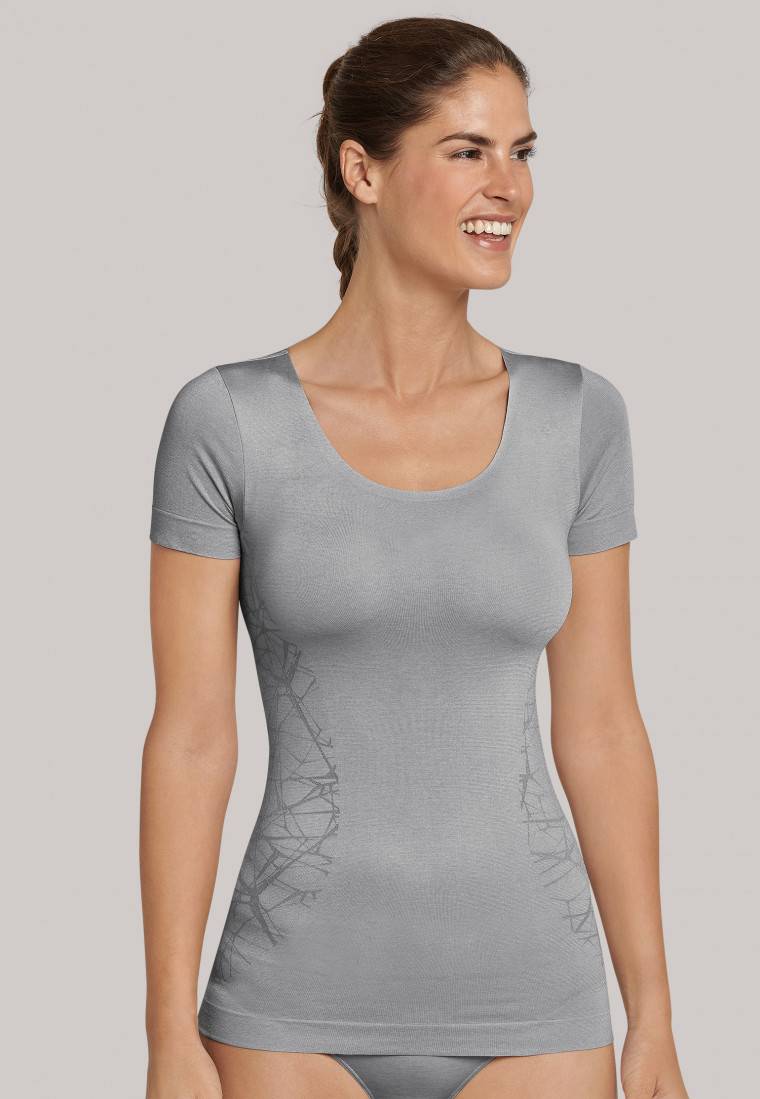 Schiesser Shirt kurzarm ultraleicht Seamless silbergrau - Active Mesh Light Kostenlose Rückgabe