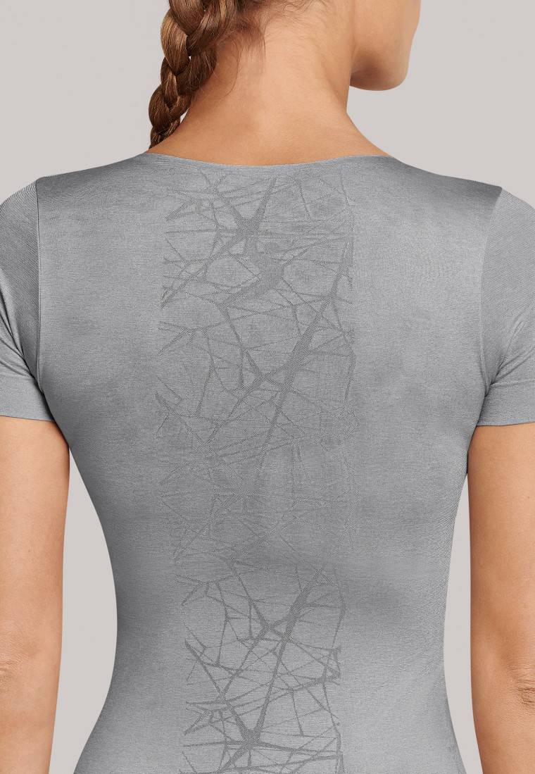 Schiesser Shirt kurzarm ultraleicht Seamless silbergrau - Active Mesh Light Kostenlose Rückgabe