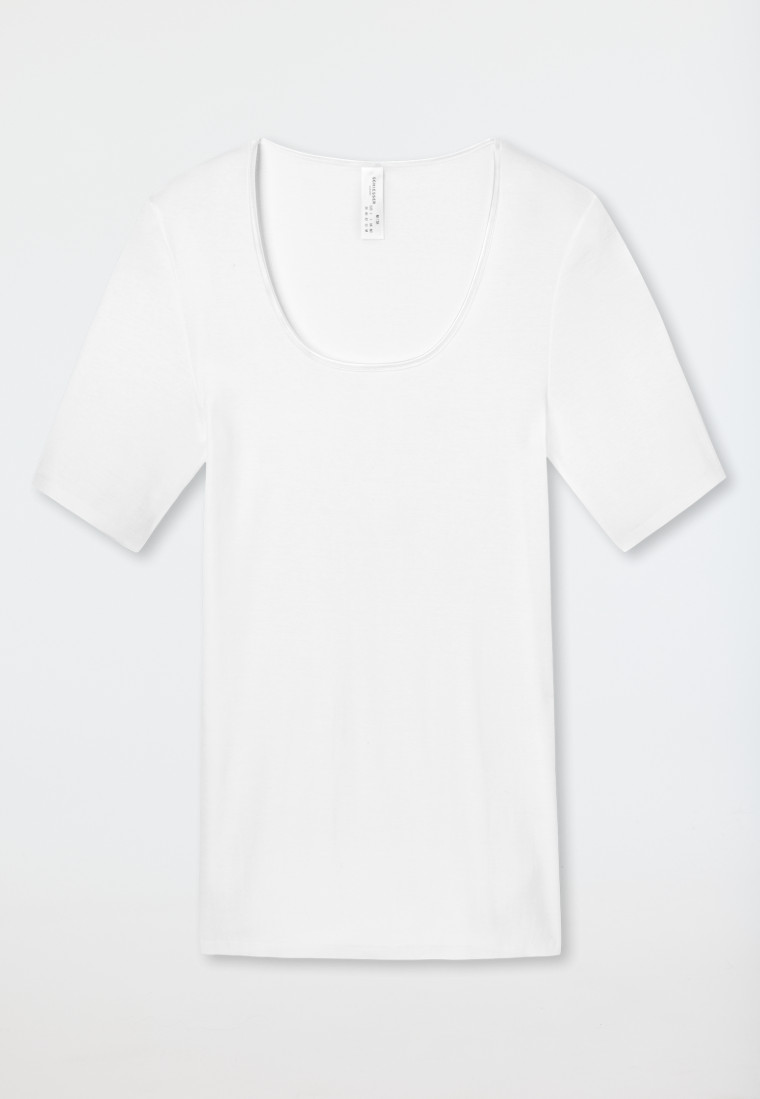 Schiesser Shirt kurzarm weiß - Luxury Letzte 2 Tage