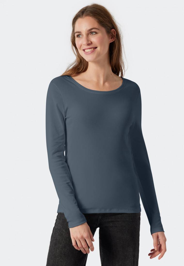 Schiesser Shirt langarm jeansblau - Revival Martina Sonderangebot der Fabrik
