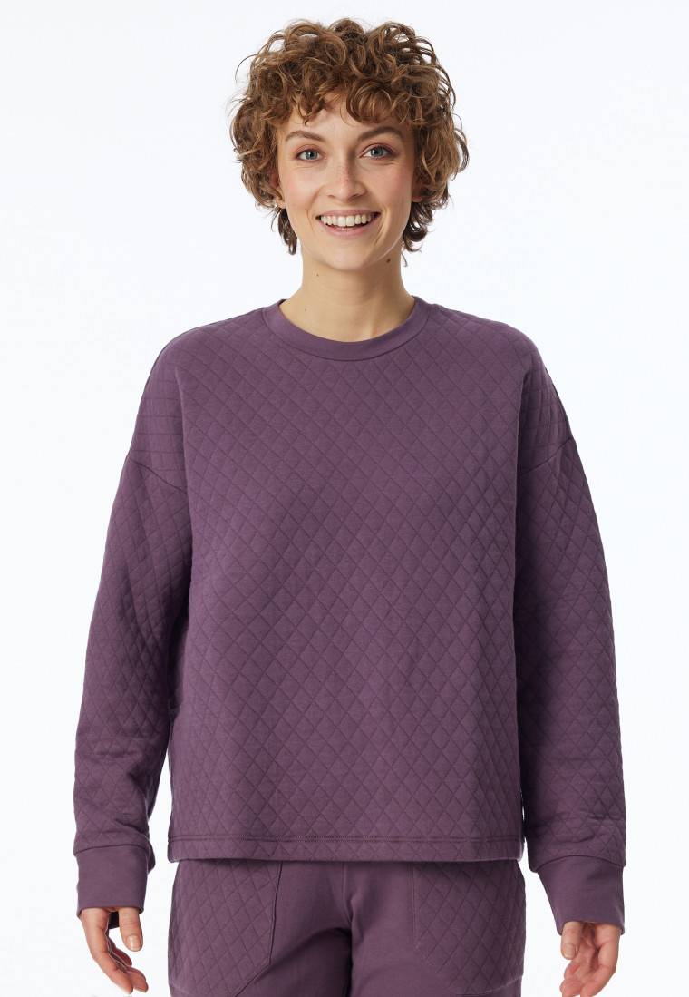 Schiesser Sweatshirt Jersey-Quiltstoff und Sweatware malve - Mix+Relax Nur noch ein Tag übrig