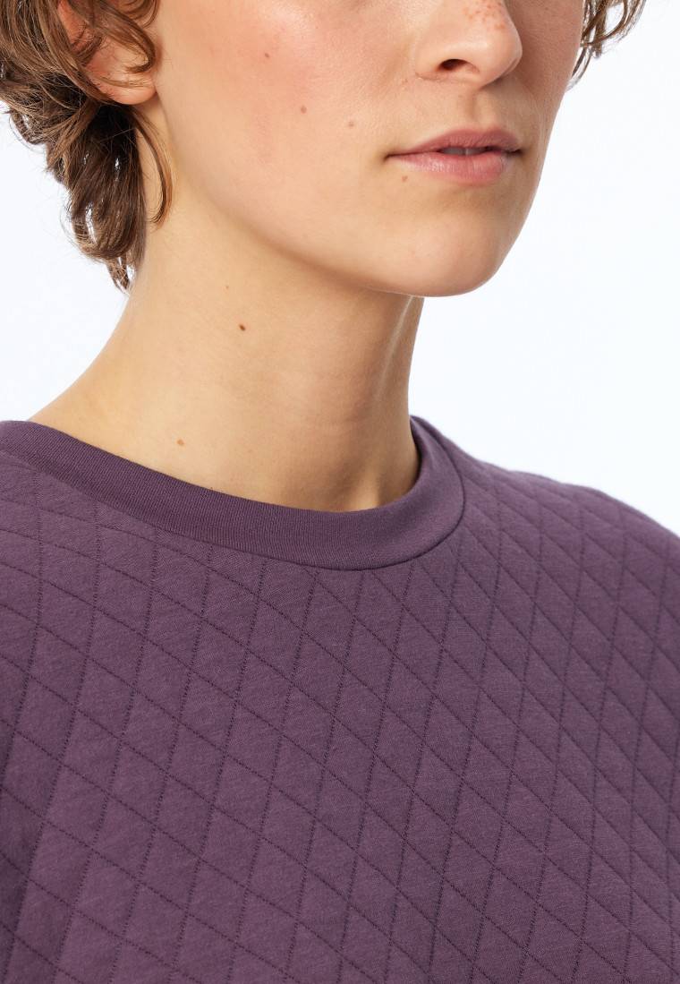 Schiesser Sweatshirt Jersey-Quiltstoff und Sweatware malve - Mix+Relax Nur noch ein Tag übrig