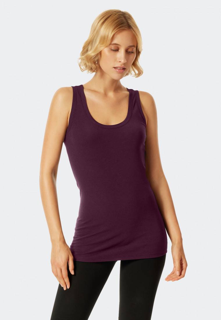 Schiesser Top pflaume - Revival Martina 50% Rabatt mit kostenlosem Versand