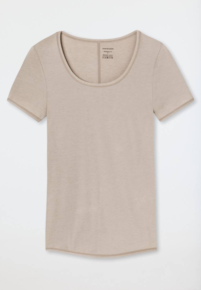 Schiesser Shirt kurzarm braun - Personal Fit zollfrei