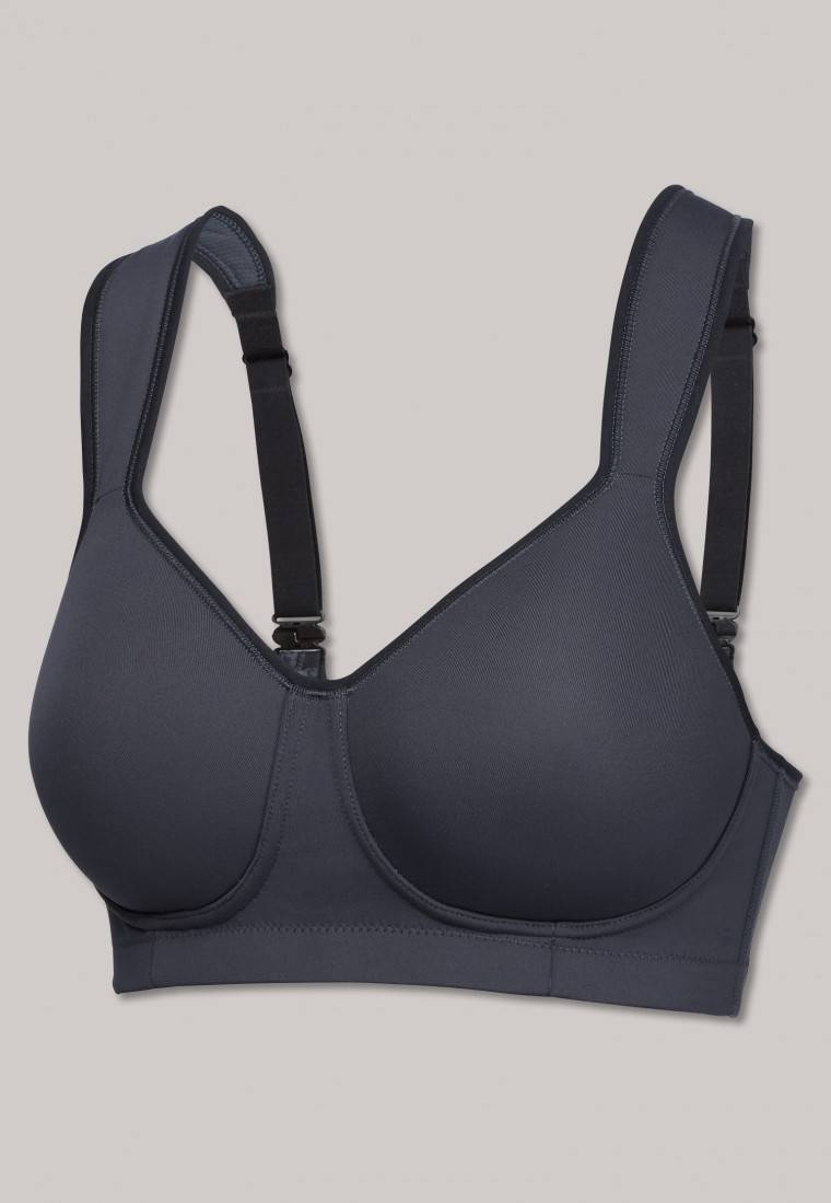 Schiesser Sport-BH Softcup bügellos Medium Support anthrazit - Active Hotsell