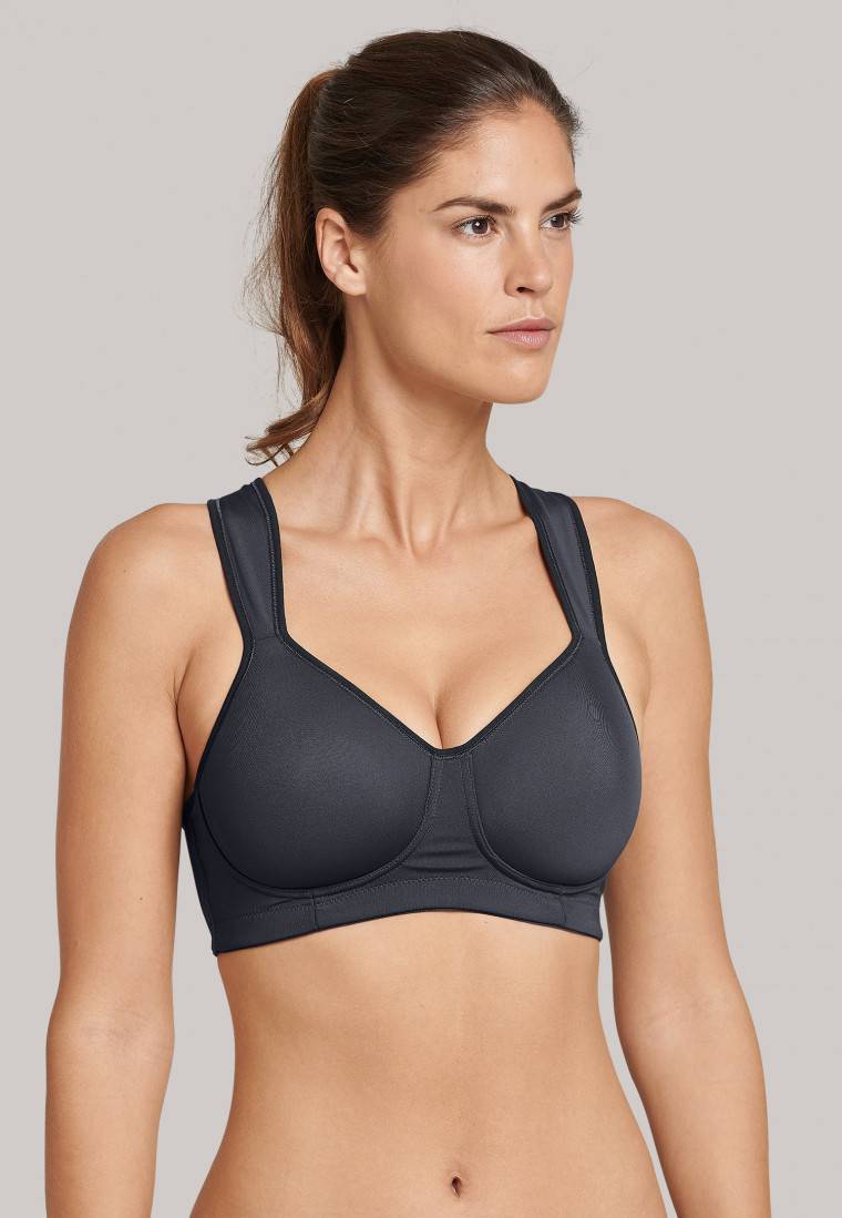 Schiesser Sport-BH Softcup bügellos Medium Support anthrazit - Active Hotsell