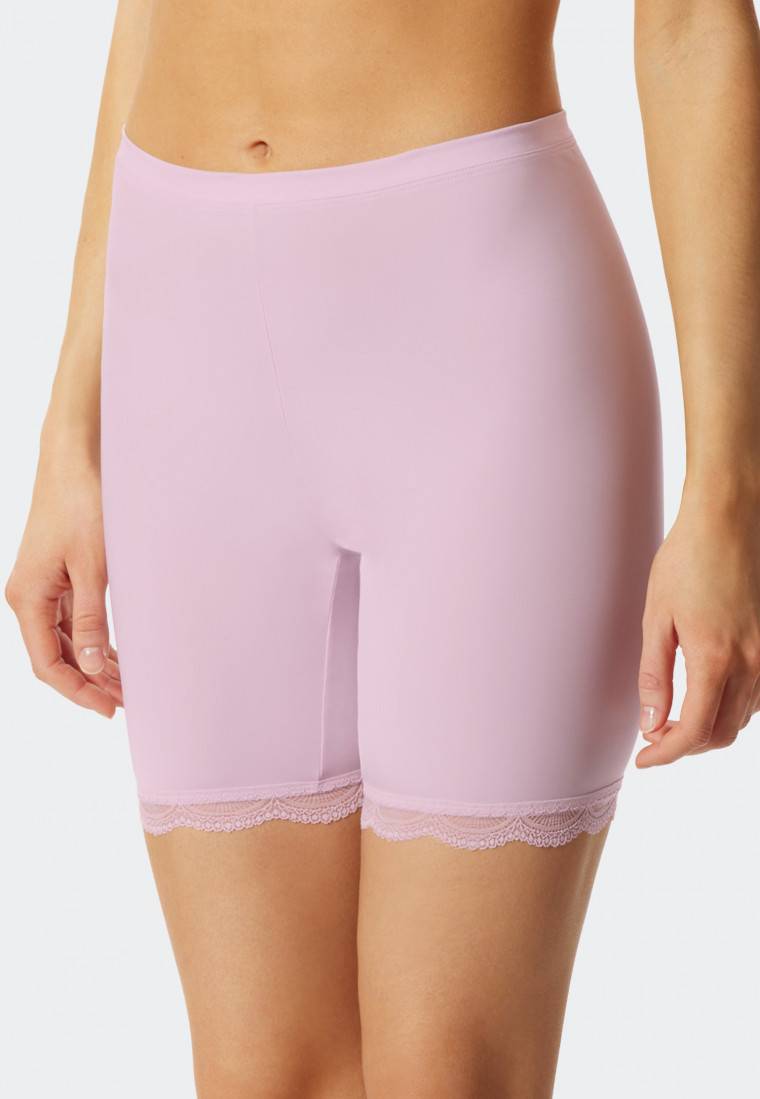 Schiesser Biker-Shorts Microfaser Spitze flieder - Biker Story Rabatt