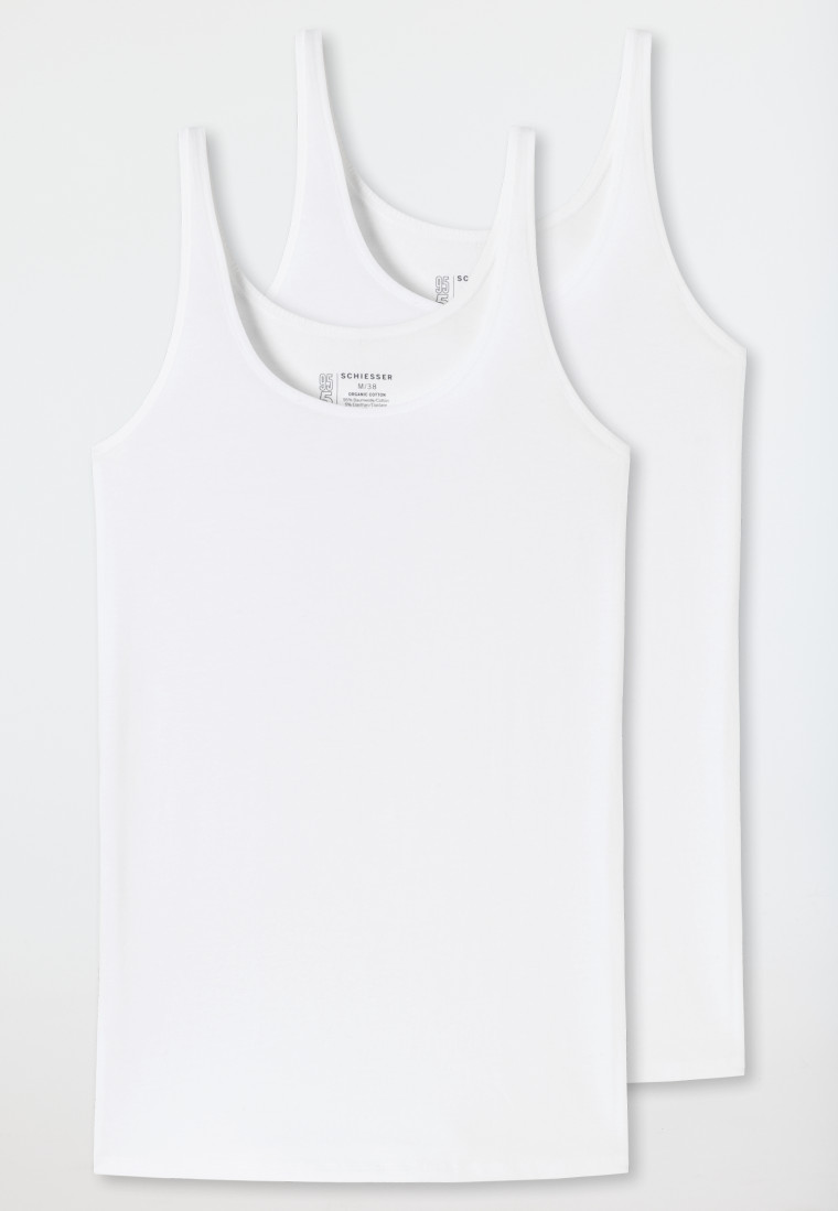 Schiesser Top 2er-Pack Organic Cotton weiß - 95/5 Günstig kaufen