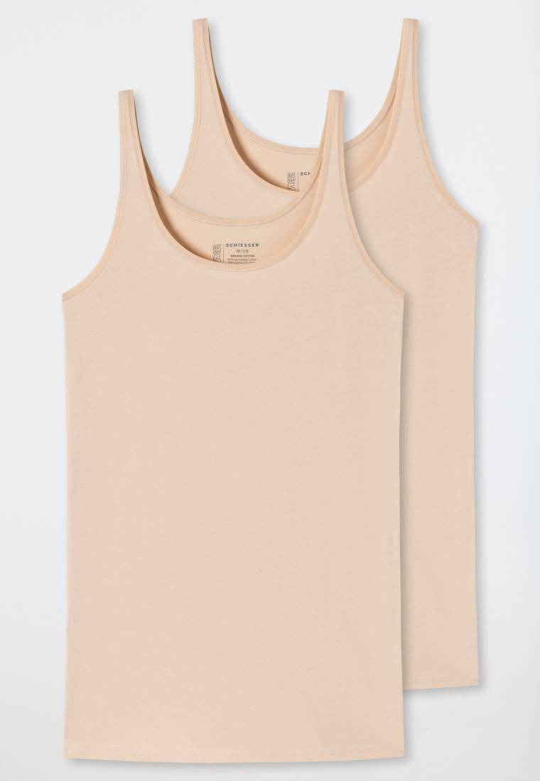 Schiesser Top 2er-Pack Organic Cotton sand - 95/5 Großer Ausverkauf