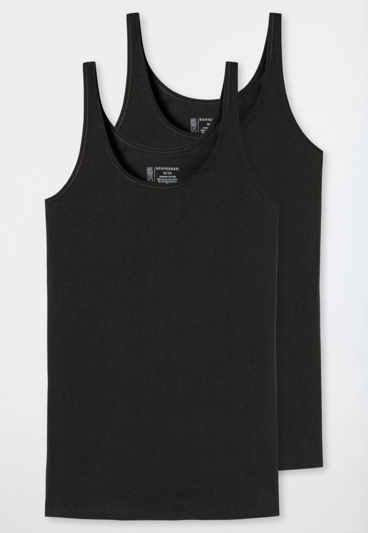 Schiesser Top 2er-Pack Organic Cotton schwarz - 95/5 Flash Sale