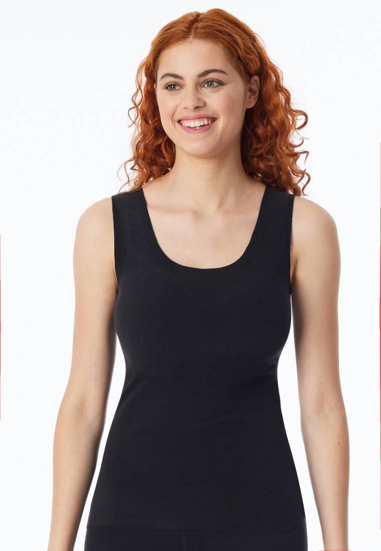 Schiesser Top wärmend herausnehmbare Pads schwarz - Invisible Soft Warming Cyber Monday