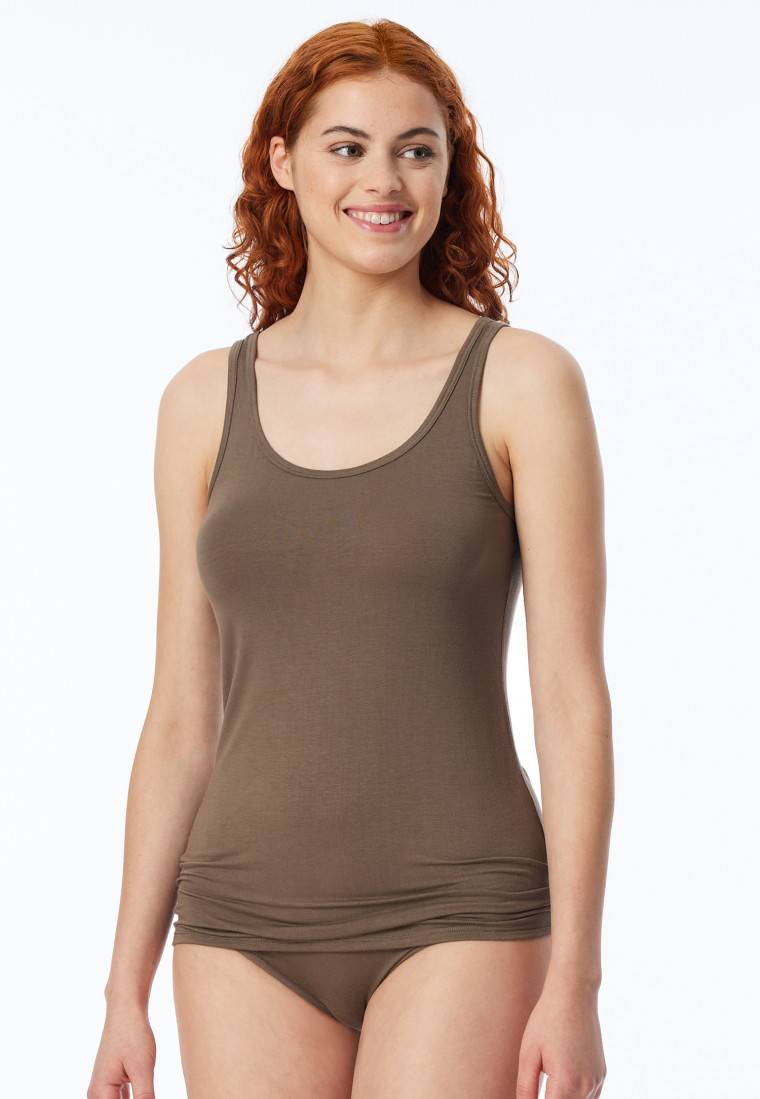 Schiesser Trägertops 2er-Pack beige/taupe - Modal Essentials Vatertagsangebot
