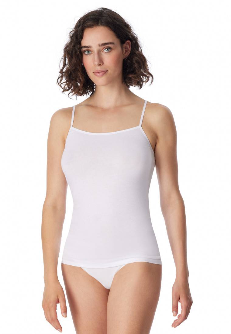 Schiesser Spaghetti-Top 2er-Pack Organic Cotton weiß - 95/5 Heißer Verkauf