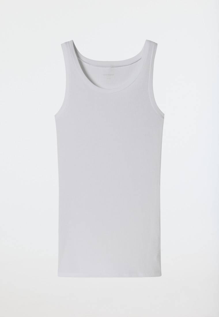 Schiesser Tanktop Doppelripp Organic Cotton weiß - Pure Rib Bestseller