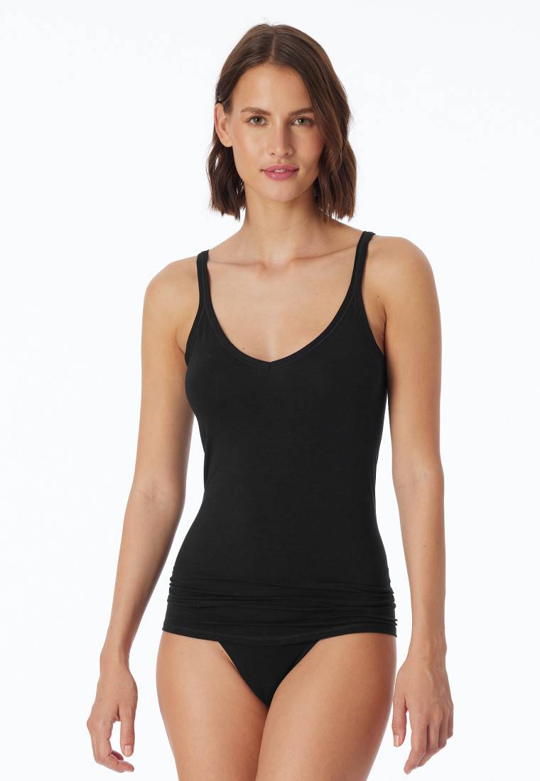 Schiesser Spaghetti-Top schwarz - Personal Fit JETZT KAUFEN