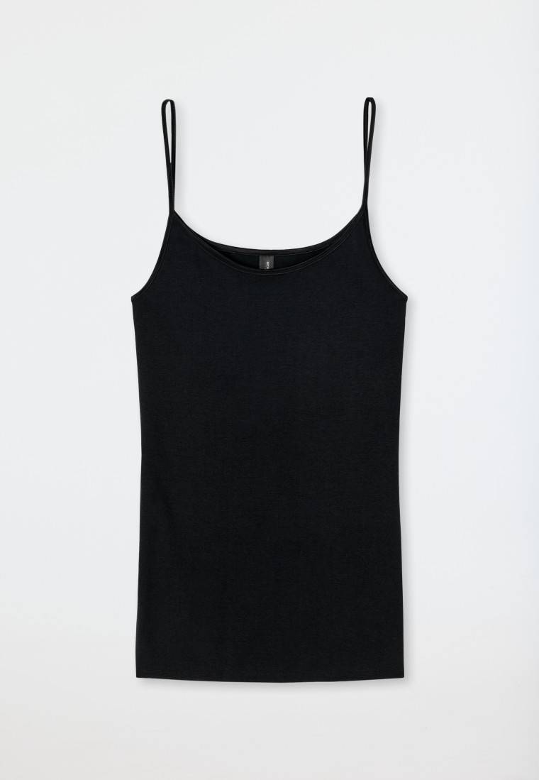 Schiesser Spaghetti-Top schwarz - Luxury Neueste Stile