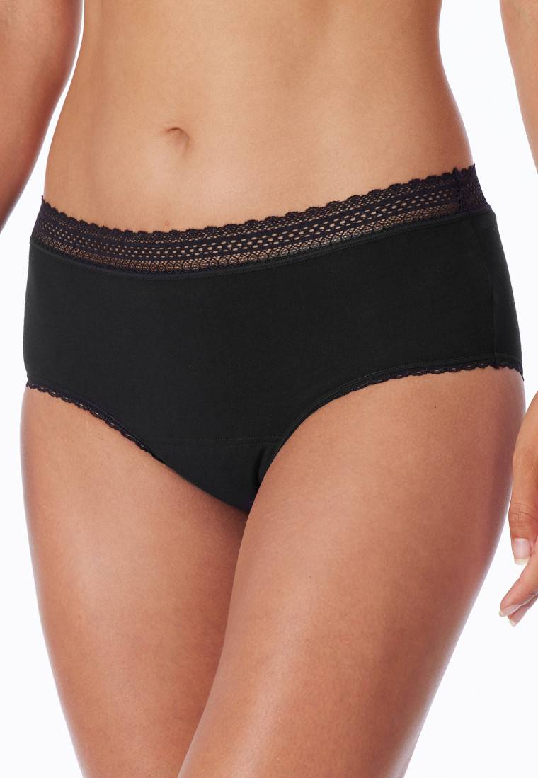 Schiesser Periodenpantys 2er-Pack Spitze schwarz - Secret Care Nur für heute