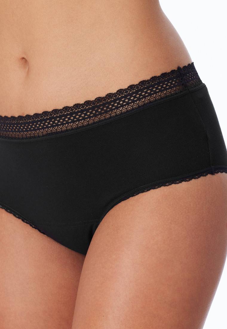 Schiesser Periodenpantys 2er-Pack Spitze schwarz - Secret Care Nur für heute