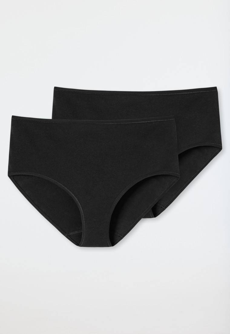 Schiesser Midi 2er-Pack Organic Cotton schwarz - 95/5 Sonderangebot der Fabrik