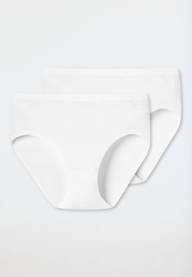 Schiesser Hüftslips 2er-Pack Feinripp weiß - Original Classics Kostenloser Versand international