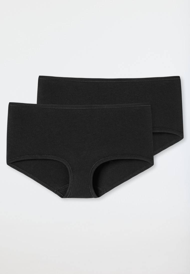 Schiesser Shorts 2er-Pack Organic Cotton schwarz - 95/5 50% Rabatt für begrenzte Zeit