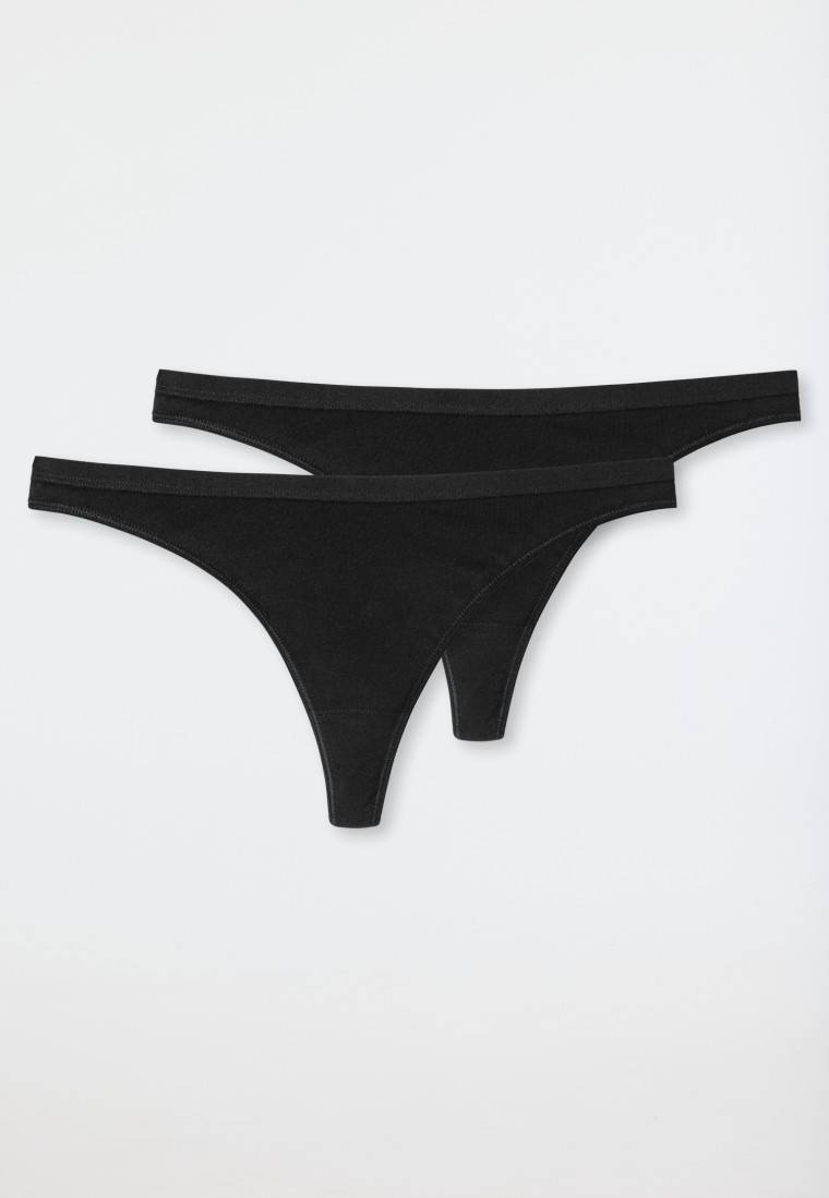Schiesser String 2er-Pack Organic Cotton schwarz - 95/5 Auslauf