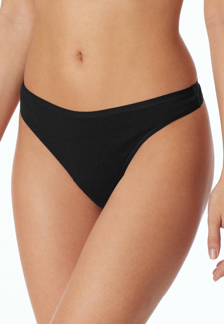 Schiesser String 2er-Pack Organic Cotton schwarz - 95/5 Auslauf