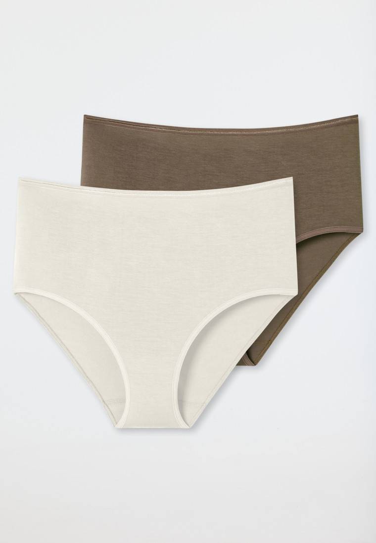 Schiesser Midi-Slips 2er-Pack beige/ taupe - Modal Essentials Angebote