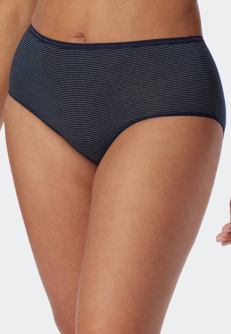 Schiesser Midi-Slips 2er-Pack nachtblau-weiß geringelt - Modal Essentials Kostenloser Versand