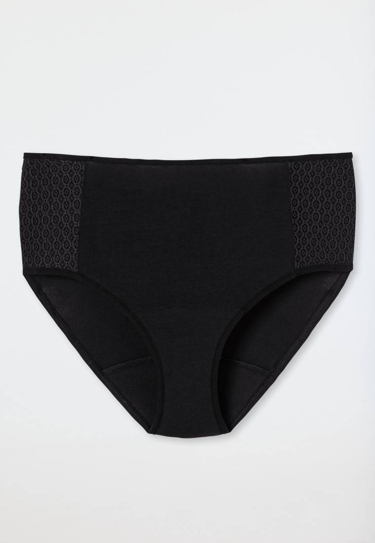 Schiesser Perioden-Panty Spitze schwarz - Secret Care Fabrik Onlineshop