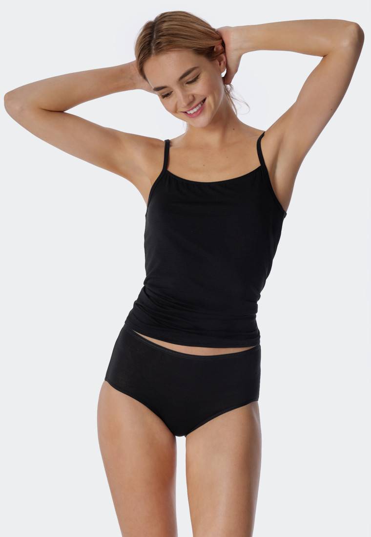 Schiesser Midi-Slips 2er-Pack schwarz - Modal Essentials Fabrikpreis