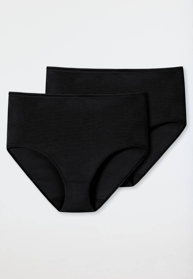 Schiesser Midi-Slips 2er-Pack schwarz - Modal Essentials Fabrikpreis
