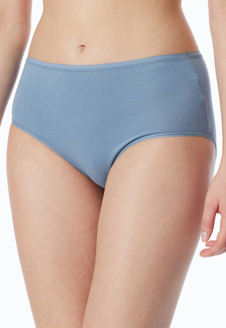 Schiesser Midislip 2er-Pack Organic Cotton schwarz/graublau - 95/5 Sonderangebot