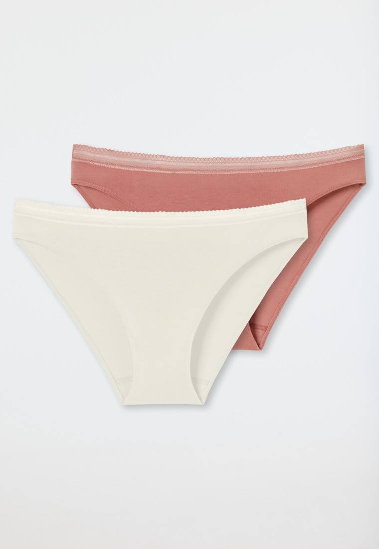 Schiesser Rio-Slips 2er-Pack Spitze terracotta/sand - Cotton Lace Günstig kaufen