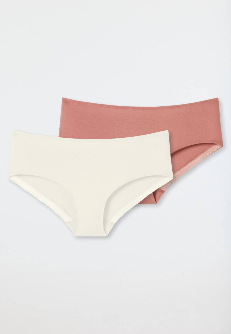 Schiesser Pantys 2er-Pack beige/siena - Cotton Lace Großer Ausverkauf