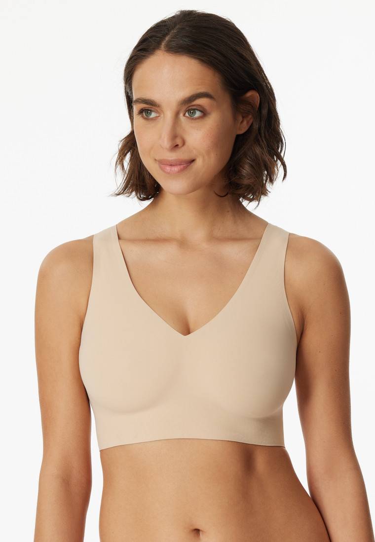Schiesser Bustier Microfaser herausnehmbare Pads sand - Invisible Soft Exklusivangebot