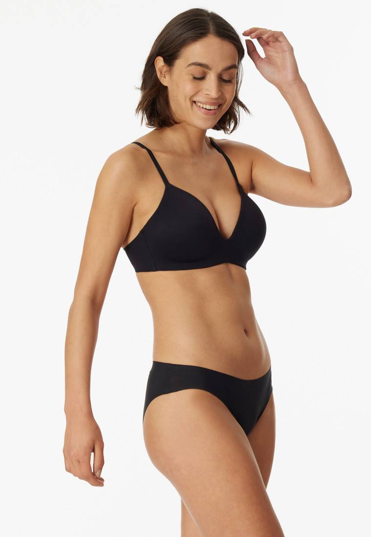 Schiesser BH ohne Bügel gepadded schwarz - Invisible Soft Saisonschlussverkauf