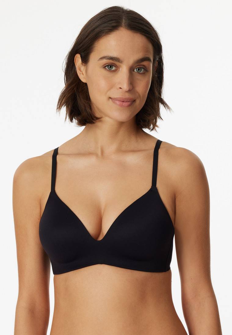 Schiesser BH ohne Bügel gepadded schwarz - Invisible Soft Saisonschlussverkauf