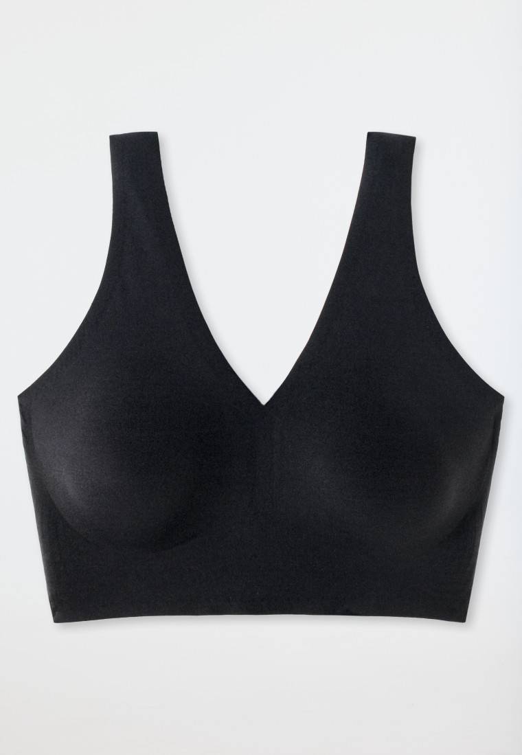 Schiesser Bustier Microfaser herausnehmbare Pads schwarz - Invisible Soft Black Friday