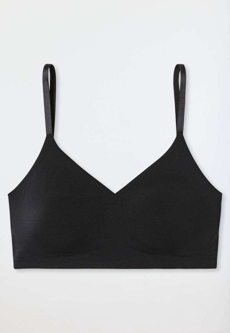 Schiesser Bustier Microfaser herausnehmbare Pads schwarz - Invisible Soft Weihnachtsangebot
