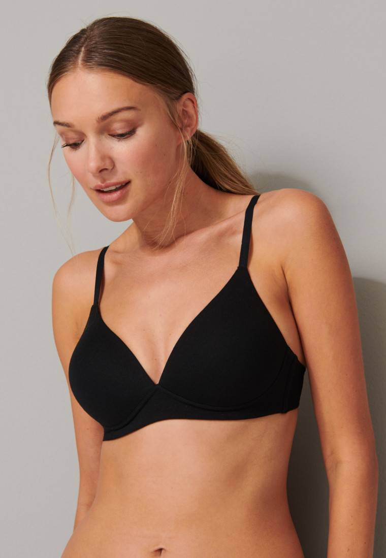 Schiesser Soft BH Organic Cotton mit Schale schwarz - 95/5 Vatertagsangebot