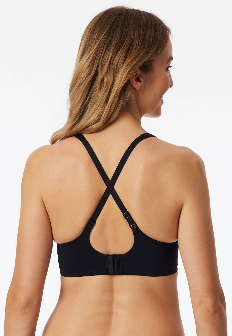 Schiesser Soft-BH mit Schale und gleitenden Cups schwarz - Unique Micro Valentinstagsangebot