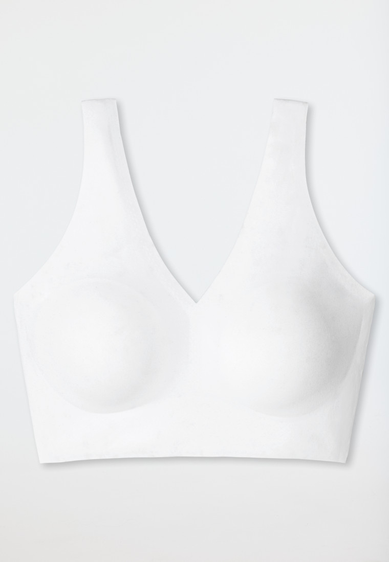 Schiesser Bustier Microfaser herausnehmbare Pads weiß - Invisible Soft Heißer Verkauf