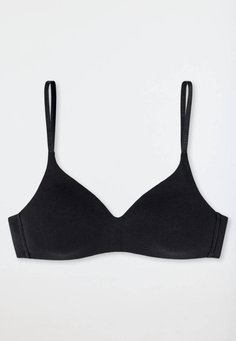 Schiesser Soft BH Organic Cotton gepaddet ohne Bügel schwarz - 95/5 Zeitlich begrenztes Angebot