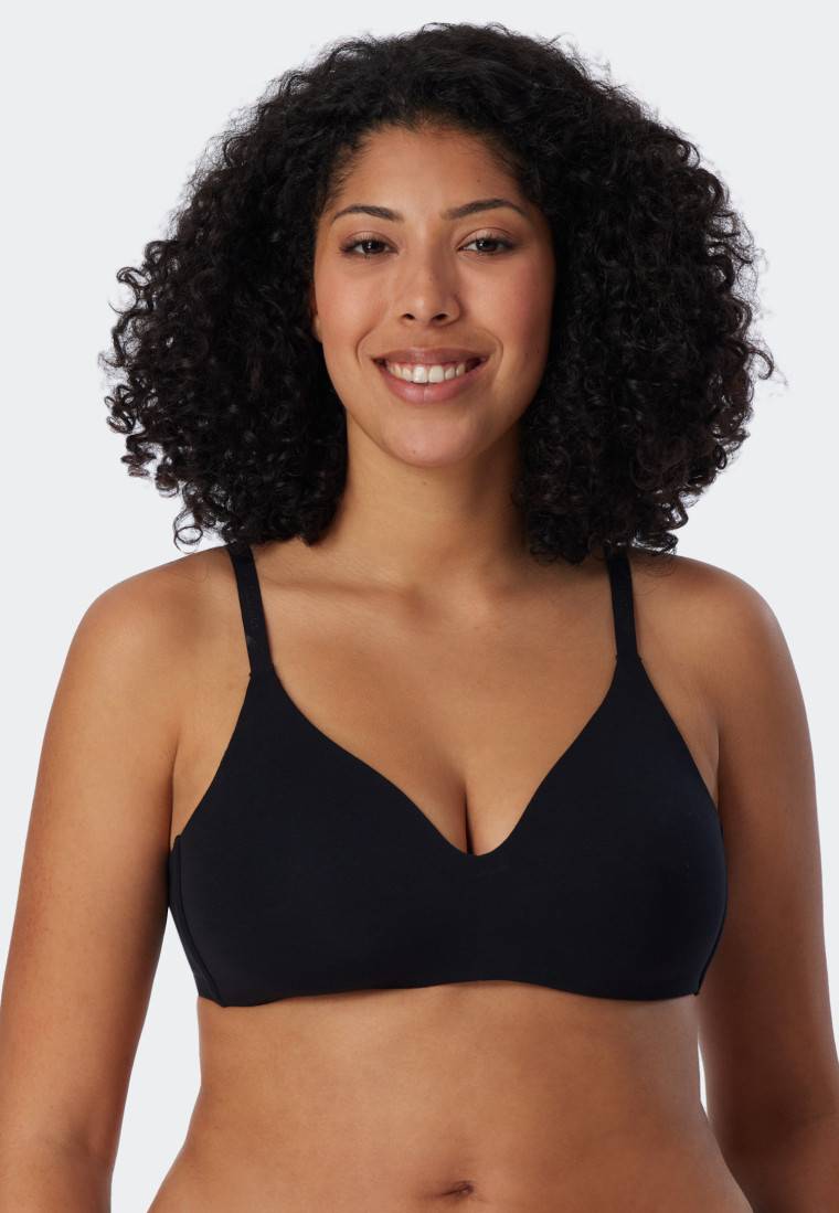 Schiesser Soft BH Organic Cotton gepaddet ohne Bügel schwarz - 95/5 Zeitlich begrenztes Angebot
