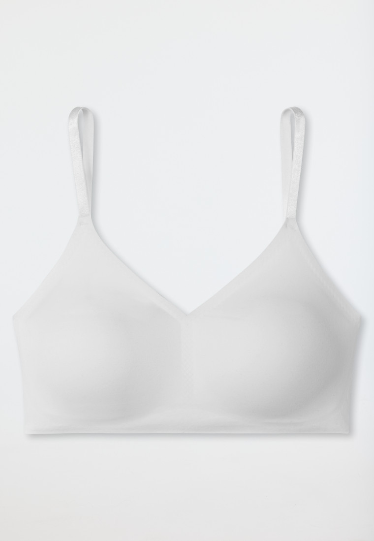 Schiesser Bustier Microfaser herausnehmbare Pads weiß - Invisible Soft Große Rabatte